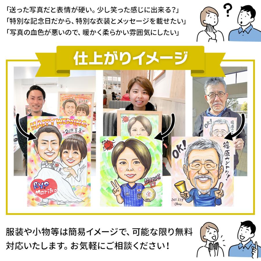 お客ページ】（ななみ様）オーダー似顔絵☆結婚式や結婚記念日の