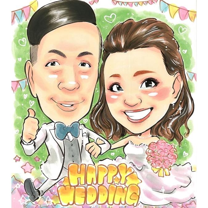 ウェルカムボード 結婚式 似顔絵 ウェディング ブライダル サンクス