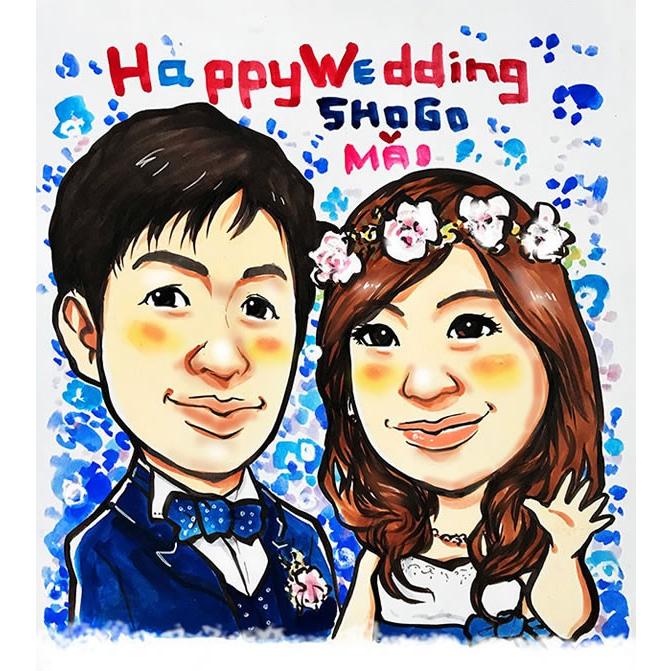 ウェルカムボード 似顔絵 結婚式 ウェディング ブライダル サンクス
