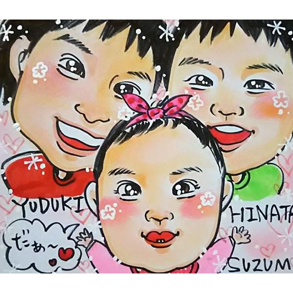 似顔絵 プレゼント 安い イラスト おしゃれ 家族 還暦 誕生日