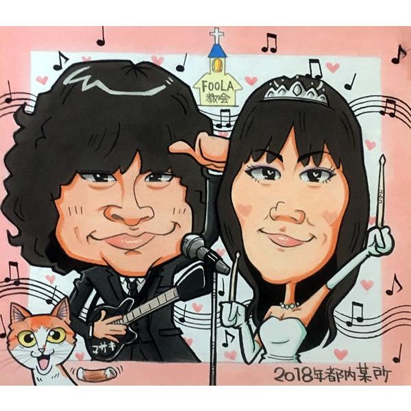 似顔絵 ウェルカムボード プレゼント 手作り 結婚式 ウェディング