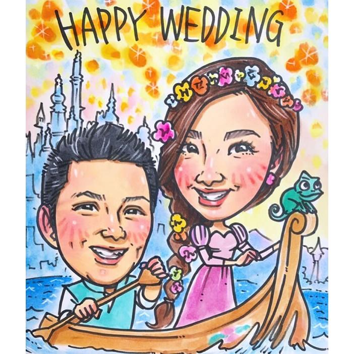 両親へのプレゼント 結婚式 両親 似顔絵 結婚記念日 記念品 父親 母親 金婚式 銀婚式 贈り物 記念日 贈呈品 嫁 プレゼント 旦那 そっくりハッピー似顔絵 118 誕生日プレゼント ネット 通販 Yahoo ショッピング