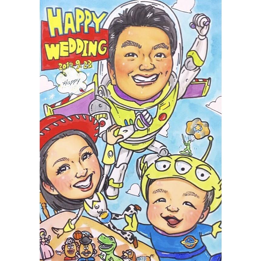 両親へのプレゼント 結婚式 両親 似顔絵 結婚記念日 記念品 父親 母親 金婚式 銀婚式 贈り物 記念日 贈呈品 嫁 プレゼント 旦那 そっくりハッピー似顔絵 118 誕生日プレゼント ネット 通販 Yahoo ショッピング