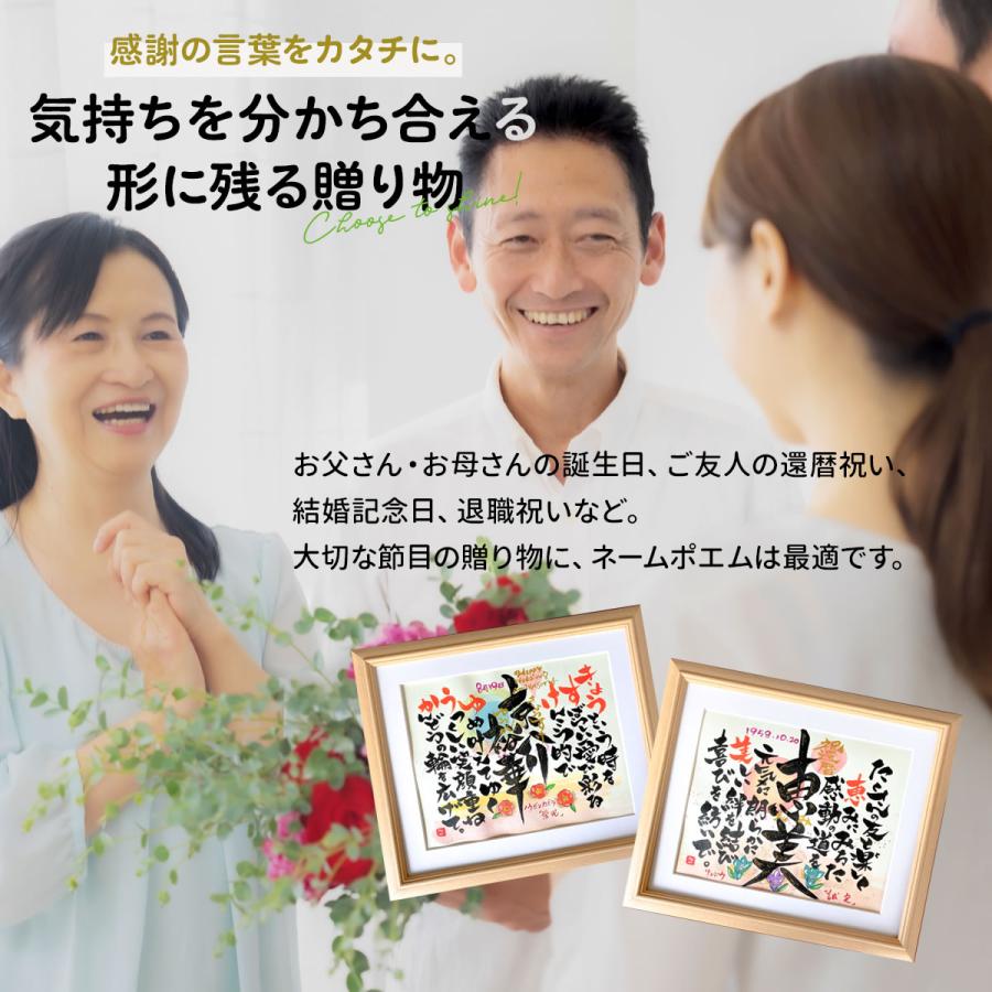 誕生日 プレゼント 名前 ポエム 書家 結婚記念日 還暦のお祝い