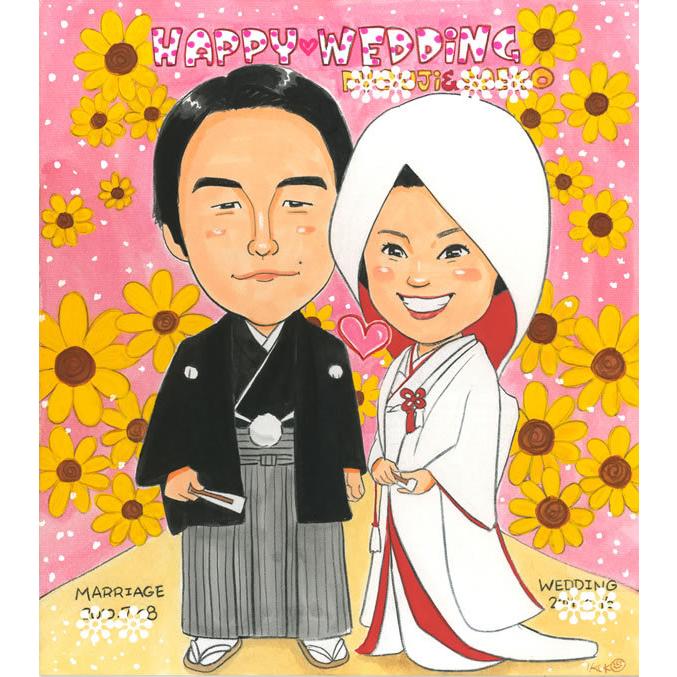ウェルカムボード 似顔絵 玄関 結婚式 文字 贈呈品 ウェディング