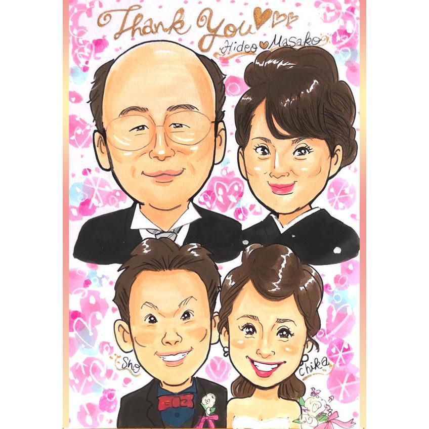 ウェルカムボード 似顔絵 玄関 結婚式 文字 贈呈品 ウェディング
