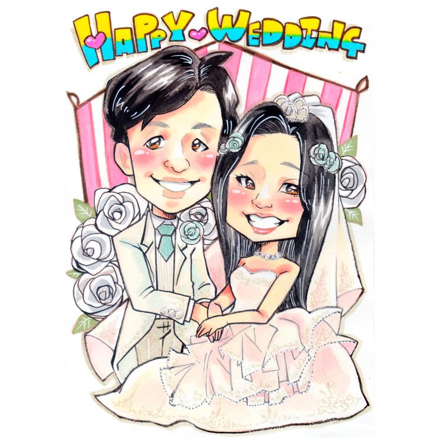 ウェルカムボード 似顔絵 結婚式 手作り ウェディングボード