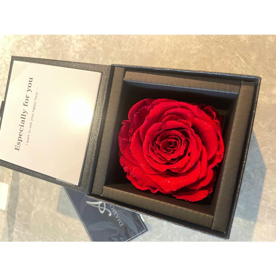 プリザーブドフラワー 花束 プロポーズ 指輪 誕生日 レインボーローズ