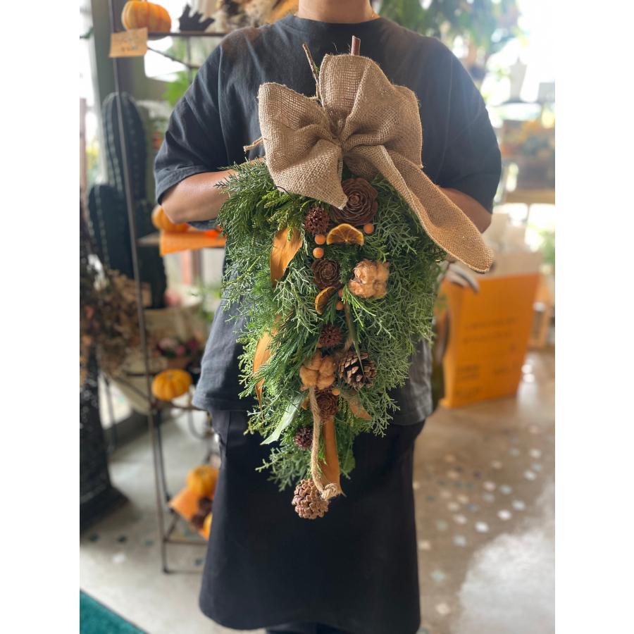 特大クリスマス生スワッグ/生花/特大スワッグ/ドライフラワー スワッグ 秋 飾り方 お祝い ドライフラワー おしゃれ スワッグとは