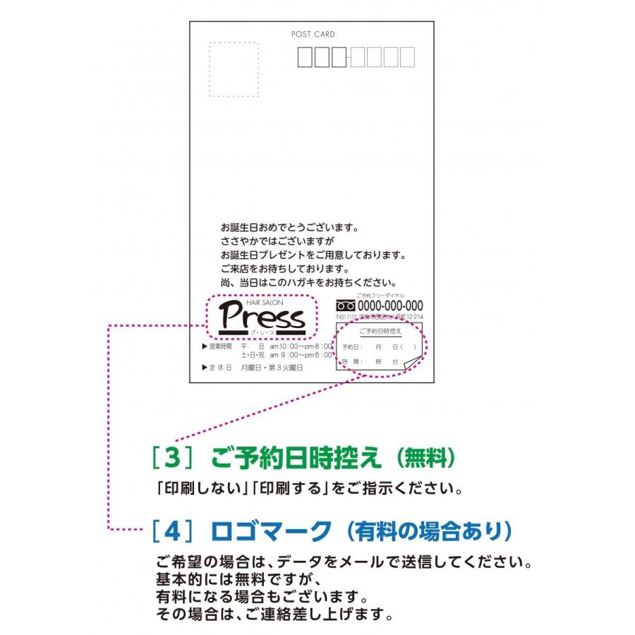 バースデーカード 宛名面オーダー印刷 裏面選べるデザイン C 100枚セット Bpc100 プレスストア 通販 Yahoo ショッピング
