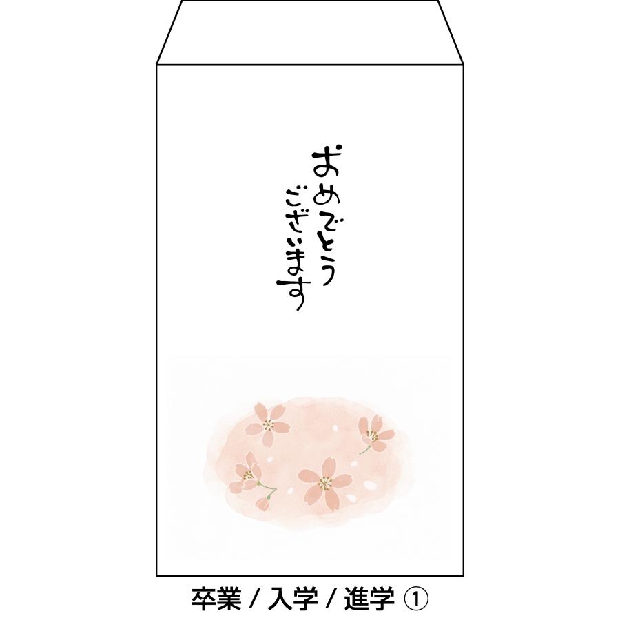 卒業・入学・進学用 新紙幣が折らずに入る ちょっと大きめ祝儀袋  1種類3枚セット |  | 02