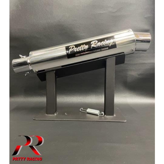 PRETTYRACING製 50.8π アルミサイレンサー 左出し用 タイプ1 プレート