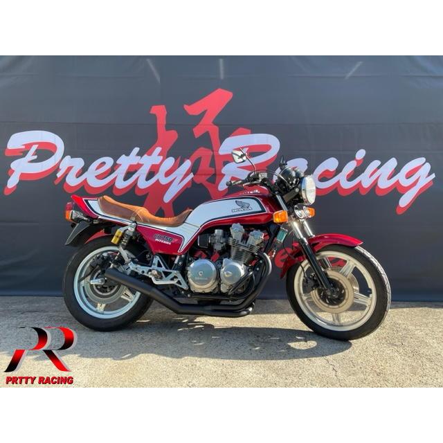 プリティー HONDA CB750F RC04 分割ショート管 黒 マフラー