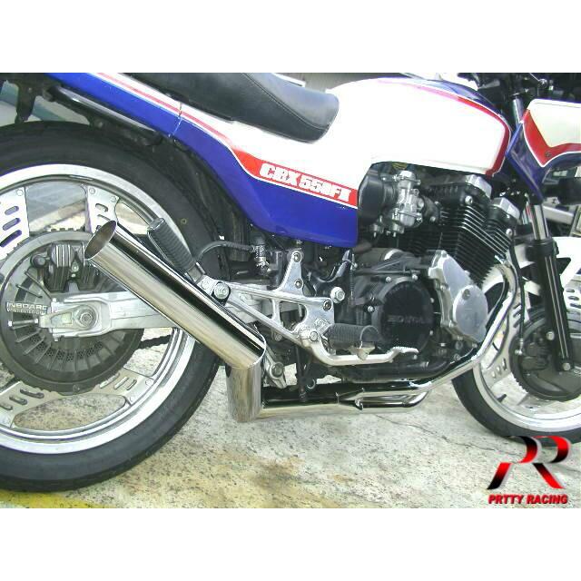 CBX400F 社外マフラー プリティー HONDA CBX400F/550F 兼用 70π ショート管 メッキ マフラー