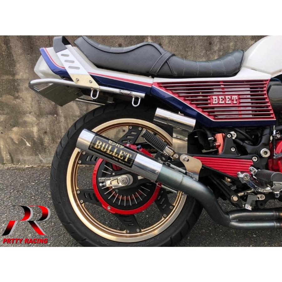CBX400F用 PRETTY 薄型センバツブレット 素地 マフラー