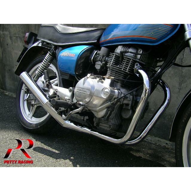 プリティー HONDA CB250T CB400T ホーク2 70π ショート管 メッキ