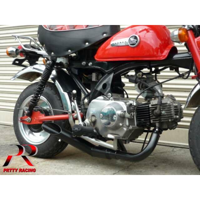 プリティーレーシング ヤンチャ管　モンキー HONDA モンキー FI車 やんちゃ管 黒 マフラー PRETTY : PRETTYRACING