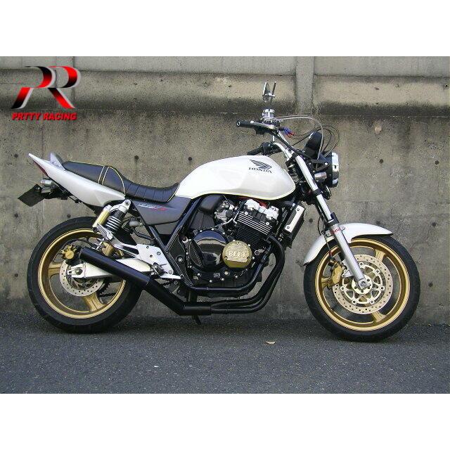 プリティー HONDA CB400SF VTEC NC39 ショート管 70π マフラー 黒｜pretty-racing｜02