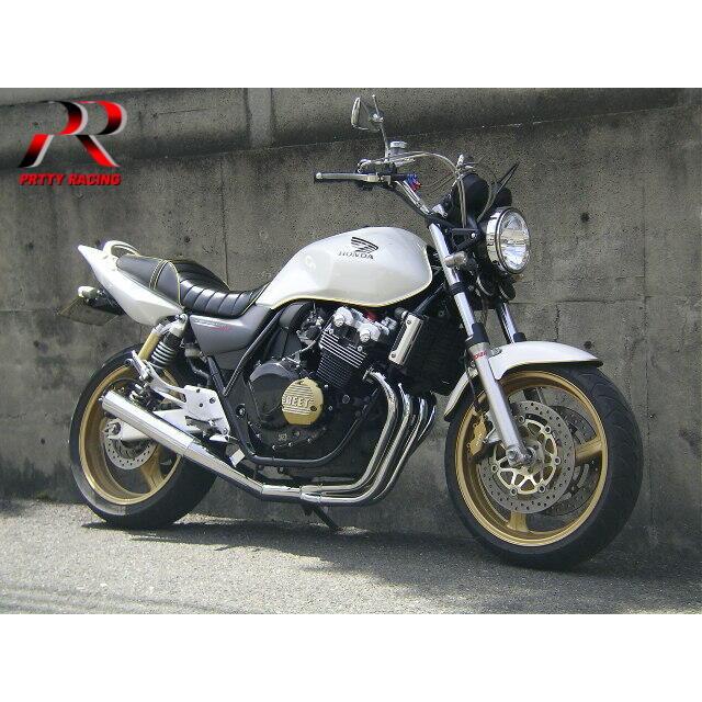 プリティー HONDA CB400SF VTEC NC39 70π ショート管 メッキ マフラー