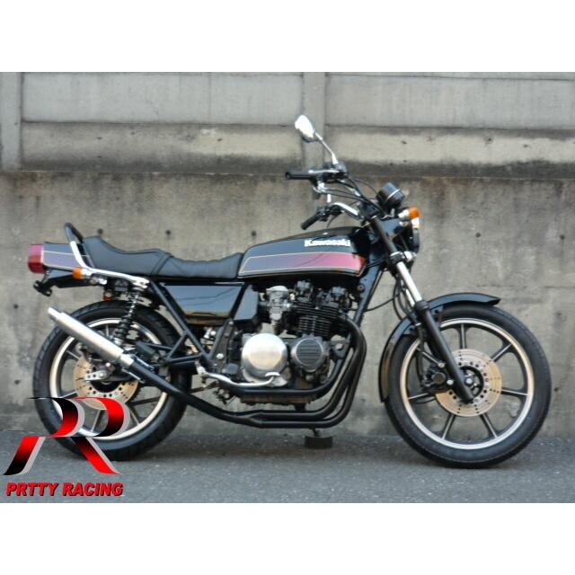 【トリプルA】ＥＲレース管　ブラック　ゼファー４００/Z400FX Z400GP Z400FX E1/E2/E3 ショート管 ブラック マフラー