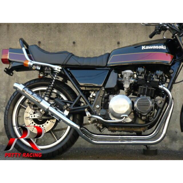 KAWASAKI Z400FX E1～E3 プリティー製 改(タイプ２) 4-2-1 マフラー メッキ [Z400FX E1～E3] カワサキ プリティー KAWASAKI Z400FX E1/E2/E3 【改タイプ1】 42.7π PRETTY管