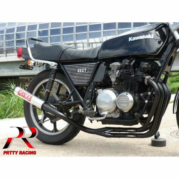プリティ― KAWASAKI Z400FX E4 紀の国屋 45π 分割式 4-2-1管 黒 プリティ― KAWASAKI Z400FX E4 紀の国屋 45π 分割式 4-2-1管 黒