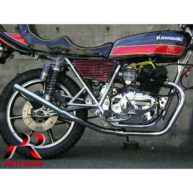 プリティ― KAWASAKI Z250FT ミドル管 50.8π マフラー メッキ