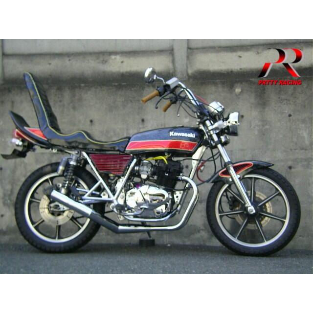 プリティー KAWASAKI Z250FT ショート管 70π マフラー メッキ