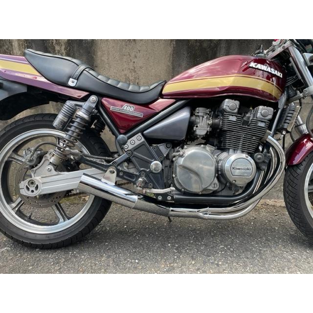 プリティー KAWASAKI SPIDER ゼファー400 手曲げショート管 プリティー KAWASAKI SPIDER ゼファー400 手曲げショート管