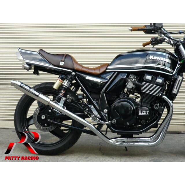 KAWASAKI ZRX400/2 ～97年 プリティー製 流(タイプ１) 4-2-1 マフラー メッキ [ZRX400/2 ～97年] カワサキ プリティー KAWASAKI ZRX400/2 〜97 【極】 42.7 タイプ1 メッキ