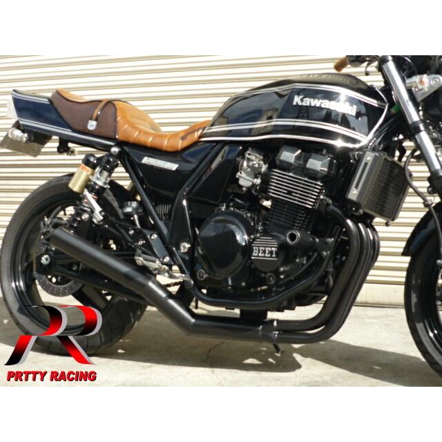プリティー KAWASAKI ZRX400/2 98〜 ショート管 70π マフラー 黒 プリティー KAWASAKI ZRX400/2 98〜 ショート管 70π マフラー 黒