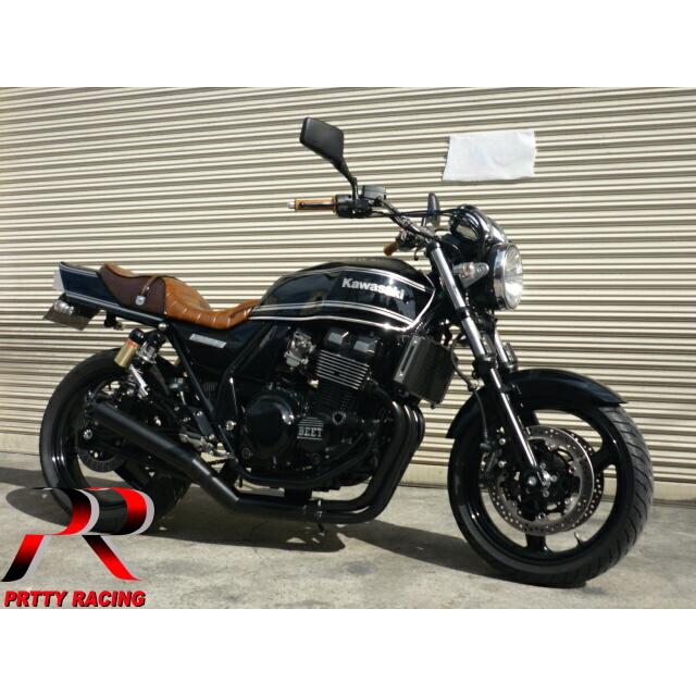 プリティー KAWASAKI ZRX400/2 98〜 ショート管 70π マフラー 黒 プリティー KAWASAKI ZRX400/2 98〜 ショート管 70π マフラー 黒