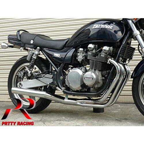 ゼファー750　ショート管　ZⅡタイプ　マフラー　メッキ[新品] PRETTYRACING SPIDER KAWASAKI ゼファー750 Z2タイプ ショート管