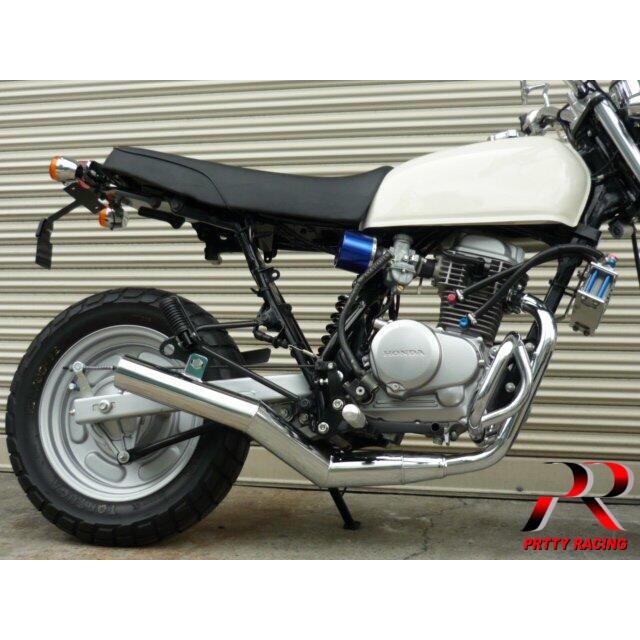 HONDA エイプ100 APE メッキ （PRETTY管？） マフラー 感謝セール！HONDA エイプ100 APE PRETTY管 メッキ マフラー PRETTY