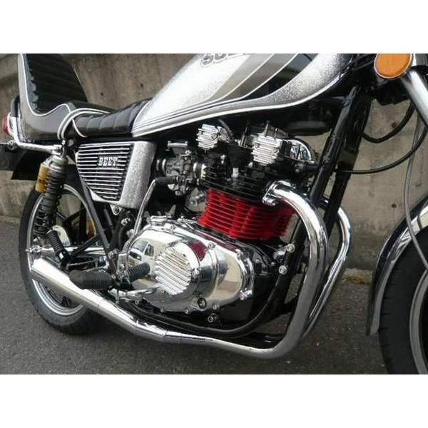 gs400メッキマフラー GS400 マフラー レビューを書いてエンブレムプレゼント ショート管