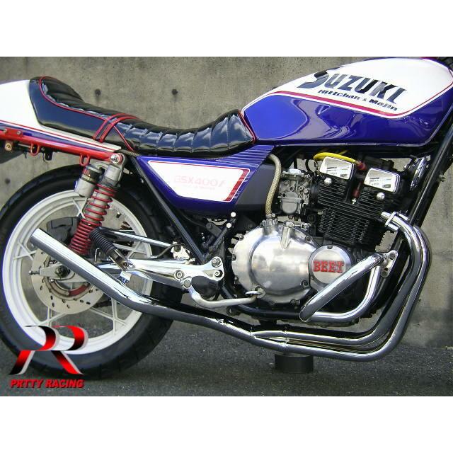プリティ― SUZUKI GSX400FS ミドル管 50.8π マフラー メッキ