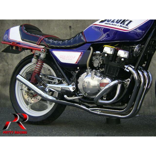 GSX400F マフラー GSX400FS gsx400 プリティ― SUZUKI GSX400FS ミドル管 50.8π マフラー メッキ