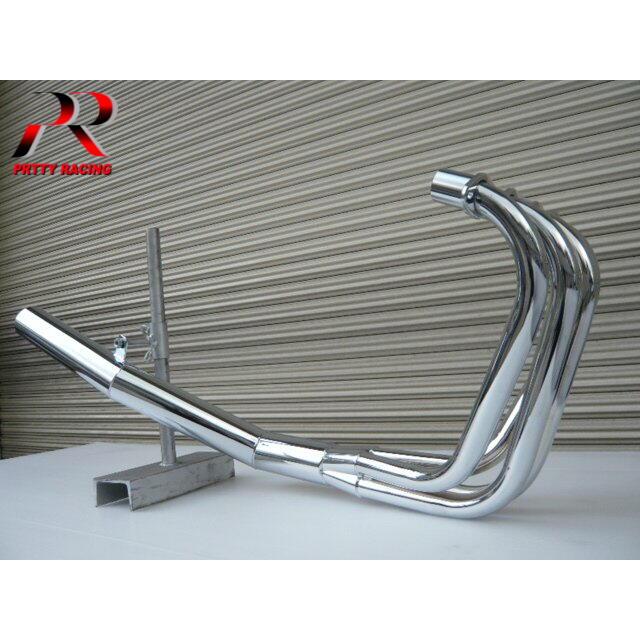 イナズマ400ショート管 プリティー SUZUKI イナズマ400 ショート管 〜 70π メッキ マフラー