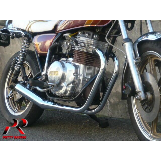 ヤマハ GX250 ショート菅 マフラー プリティレーシング XS250 プリティー YAMAHA GX250 ショート管 70π マフラー メッキ