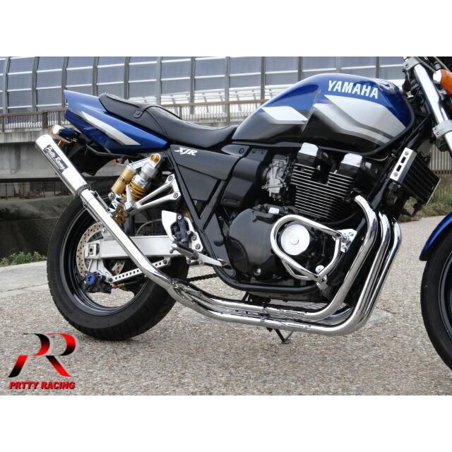 YAMAHA XJR400 RH02 プリティー製 流(タイプ２) 4-2-1 マフラー メッキ [XJR400 RH02] ヤマハ プリティー YAMAHA XJR400 RH02 42.7π (改タイプ2) PRETTY管 マフラー