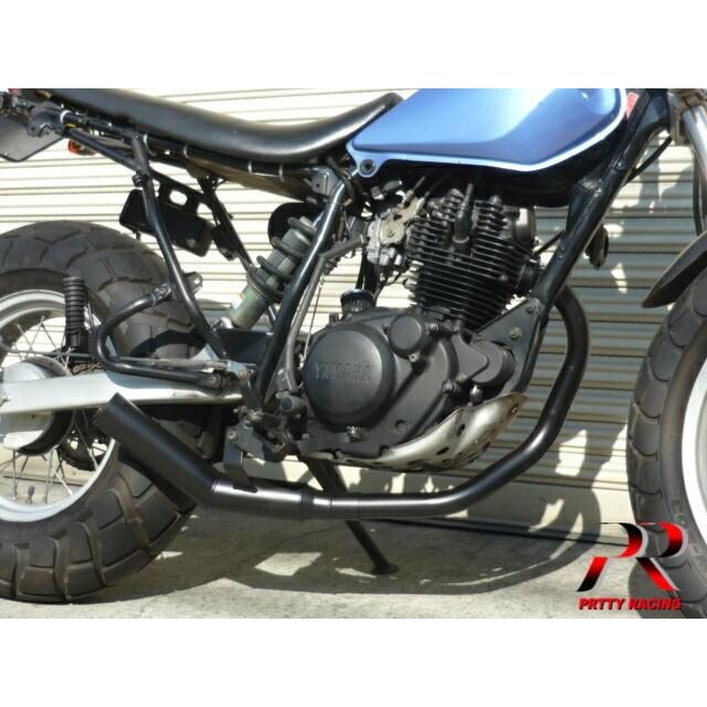 プリティー YAMAHA TW200 TW225 【ショート管】 70π ブラック マフラー