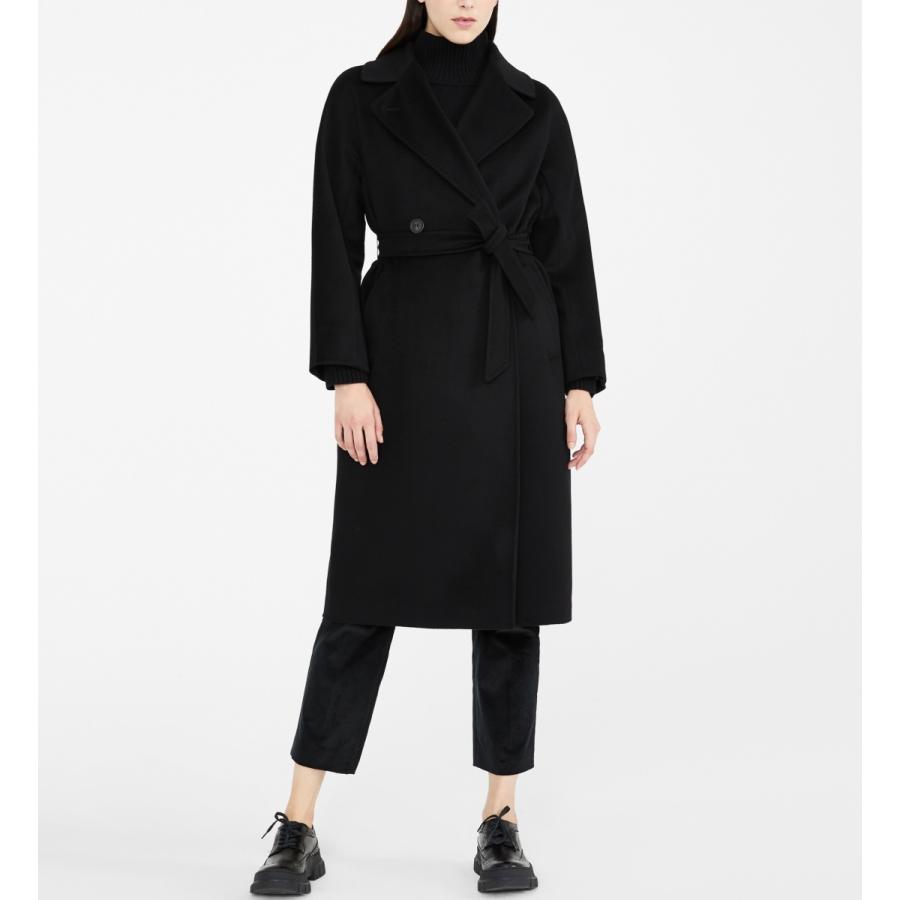 【セール40%OFF】MAX MARA  WEEKEND   レディース ピュアウール ロングコート`ブラック` `ライトグレー` RESINA-COATの画像