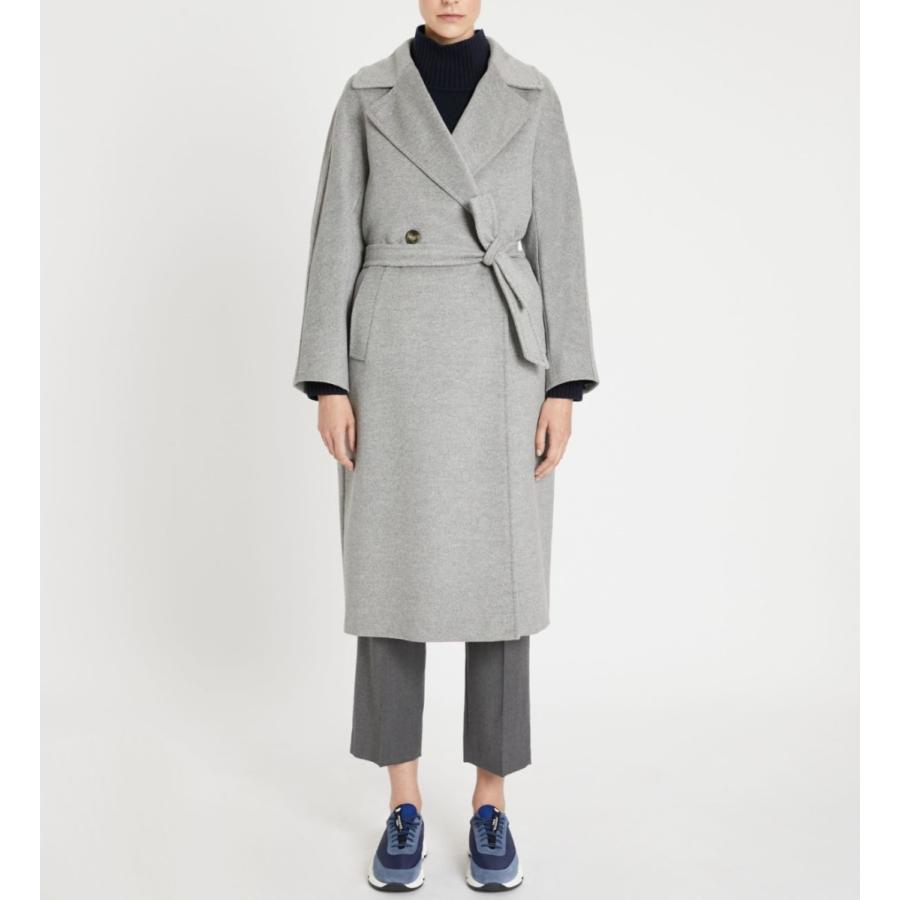 【セール40%OFF】MAX MARA  WEEKEND   レディース ピュアウール ロングコート`ブラック` `ライトグレー` RESINA-COATの画像