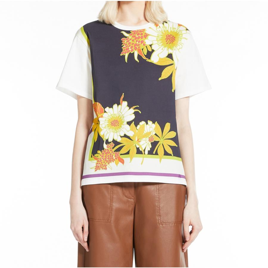 【セール40%OFF】 MAX MARA WEEKEND レディース コットン ジャージー Tシャツ ‘ネイビー‘ PITTORE-T-SHIRT