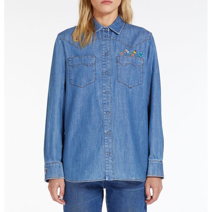 【セール40%OFF】MAX MARA WEEKEND レディース ピュアオーガニックコットンデニムシャツ`ブルー‘ LODI-SHIRT | MAXMARA WEEKEND LINE
