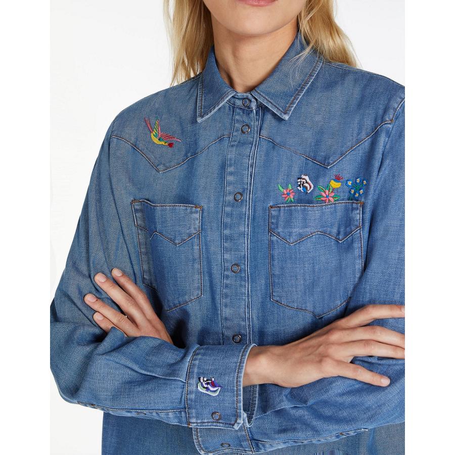 【セール40%OFF】MAX MARA WEEKEND レディース ピュアオーガニックコットンデニムシャツ`ブルー‘ LODI-SHIRT | MAXMARA WEEKEND LINE | 01