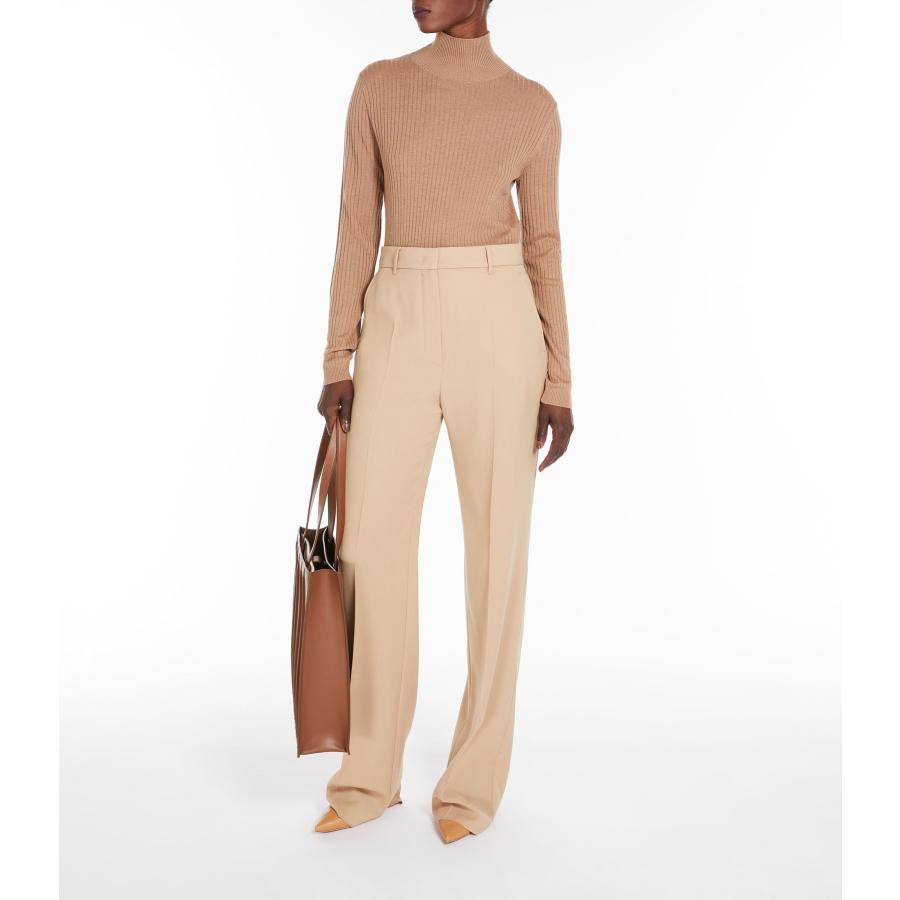 MAX MARA <html>
 
 <body>
 シルク カシミヤ Short sleeve sweater Knit Top 2421366101 Powder Pink Beige M