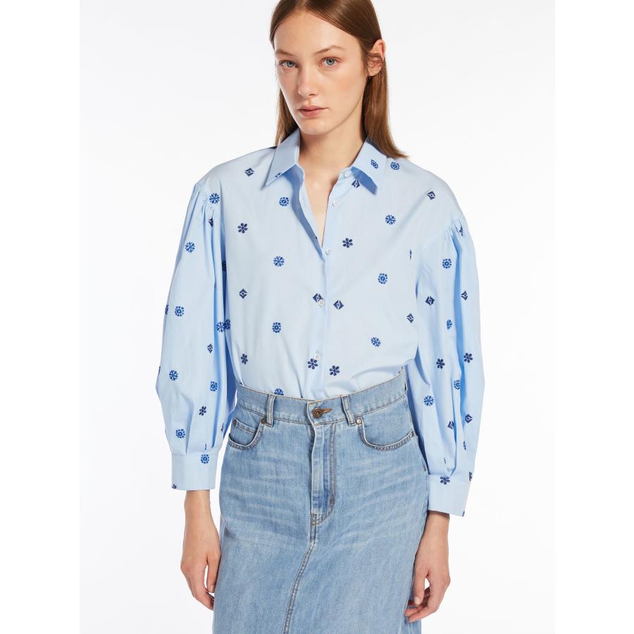 【セール40%OFF】MAX MARA WEEKEND レディース 刺繍 ピュアコットン シャツ 長袖`ホワイト‘`ブルー‘ VILLAR-SHIRT | MAXMARA WEEKEND LINE | 10