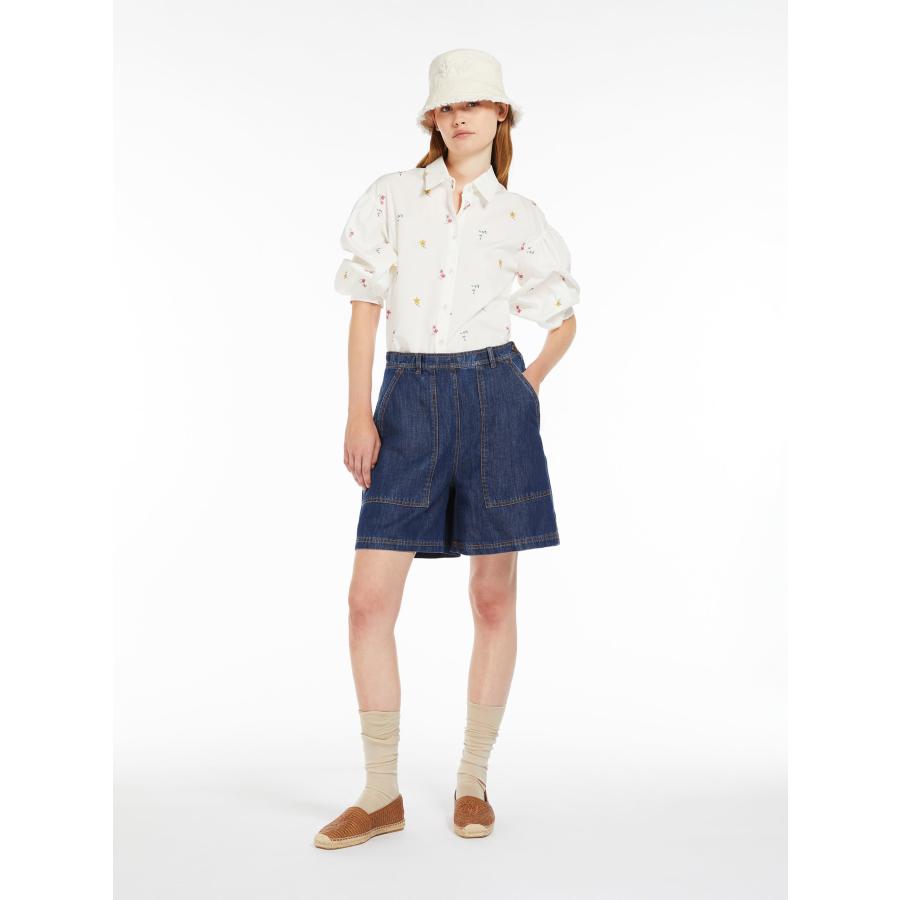 【セール40%OFF】MAX MARA WEEKEND レディース 刺繍 ピュアコットン シャツ 長袖`ホワイト‘`ブルー‘ VILLAR-SHIRT | MAXMARA WEEKEND LINE | 02