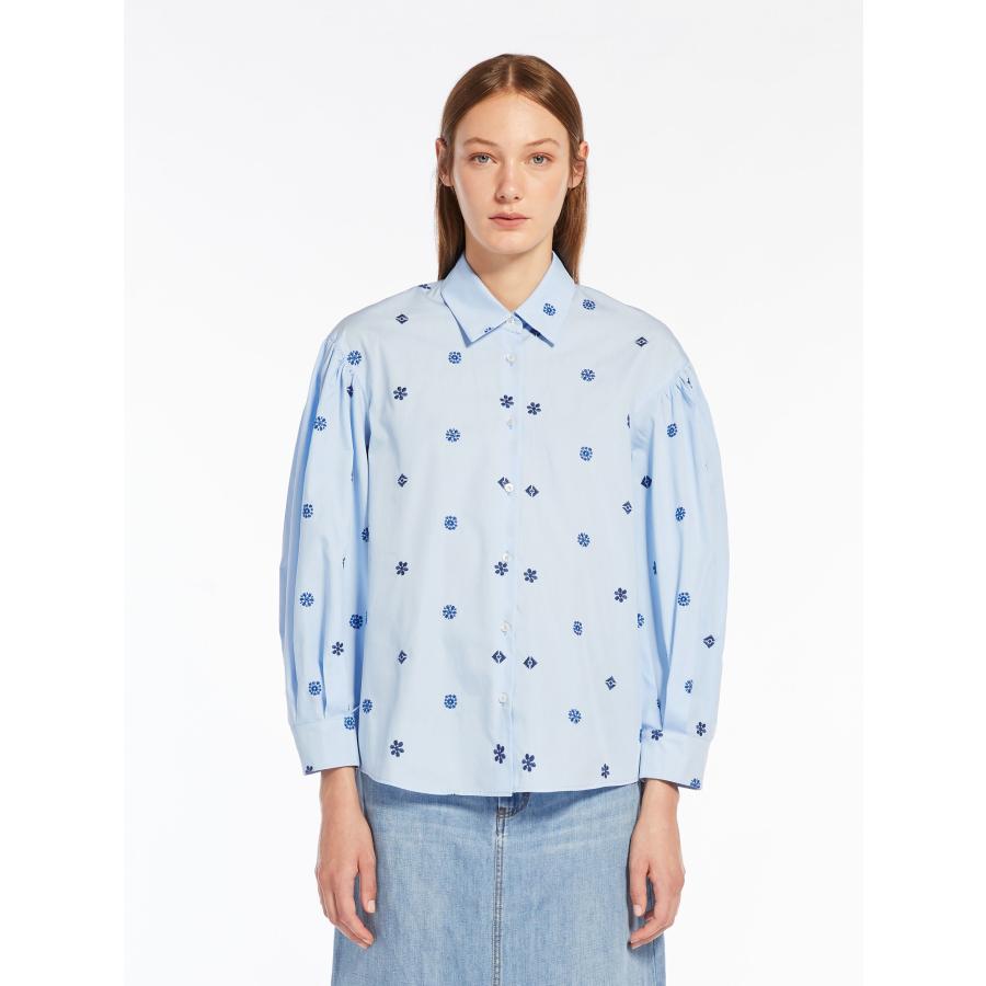 【セール40%OFF】MAX MARA WEEKEND レディース 刺繍 ピュアコットン シャツ 長袖`ホワイト‘`ブルー‘ VILLAR-SHIRT | MAXMARA WEEKEND LINE | 08